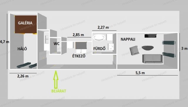 Eladó téglalakás, Budapesten, VI. kerületben, Dessewffy utcában