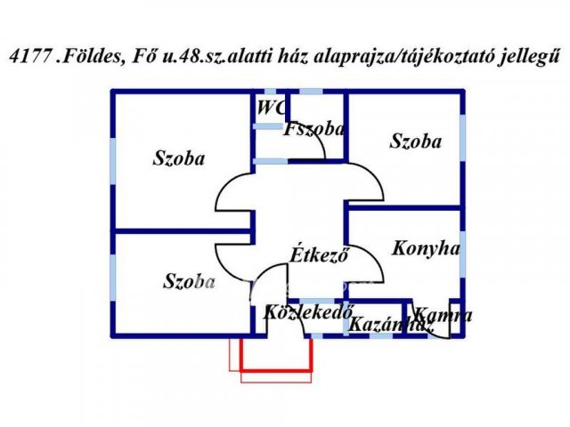 Eladó családi ház, Földesen 48 M Ft, 3 szobás