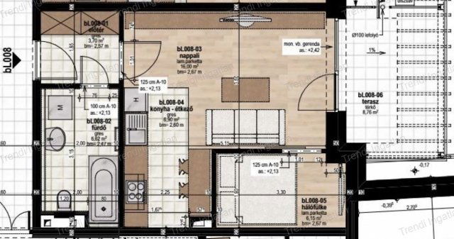 Eladó téglalakás, Veszprémben 46.99 M Ft, 1+1 szobás