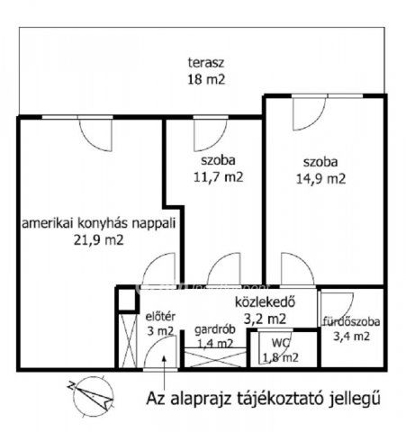 Eladó téglalakás, Siófokon 88 M Ft, 1+2 szobás