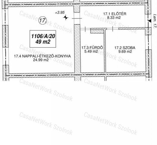Eladó téglalakás, Szolnokon 58.8 M Ft, 2 szobás