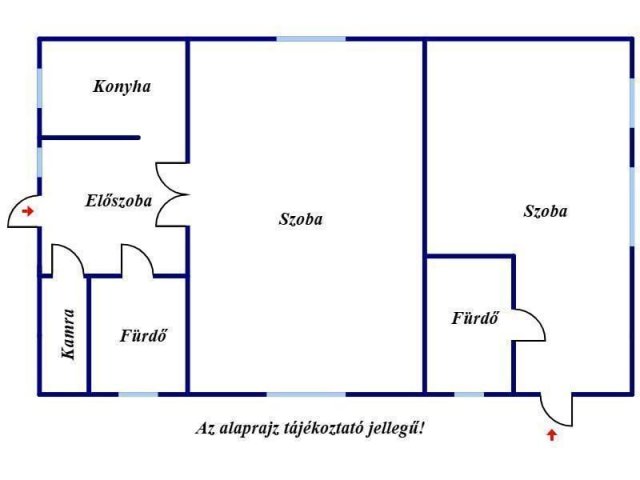Eladó családi ház, Szegeden 49.9 M Ft, 2 szobás
