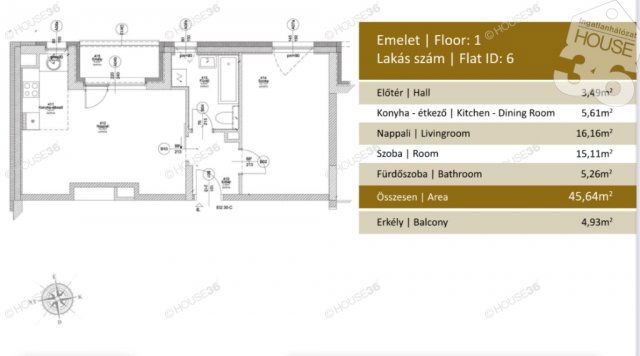 Eladó téglalakás, Budapesten, VIII. kerületben 74 M Ft, 2 szobás