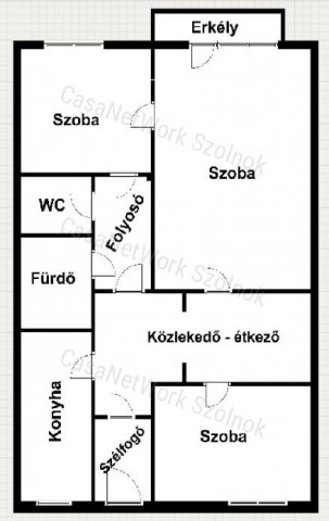 Eladó panellakás, Szolnokon 33.9 M Ft, 3 szobás
