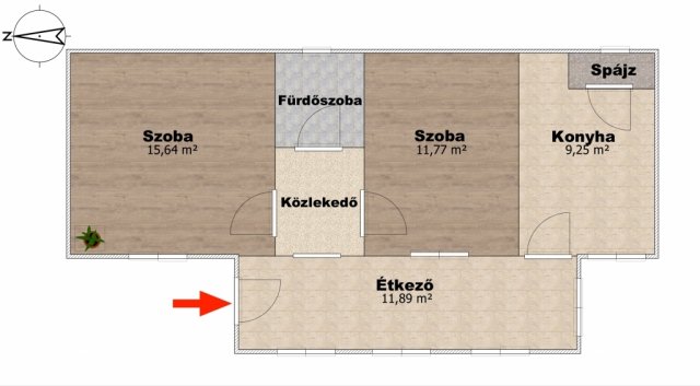 Eladó téglalakás, Debrecenben 45.9 M Ft, 2 szobás
