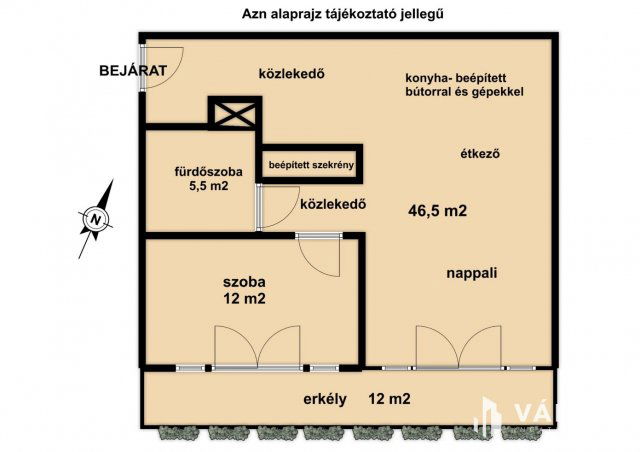 Eladó téglalakás, Herenden 58 M Ft, 2 szobás