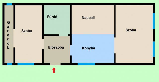 Eladó téglalakás, Győrött, Apáca utcában 67 M Ft, 3 szobás