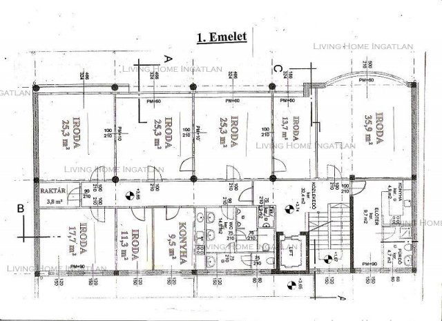 Kiadó iroda, Budapesten, XIII. kerületben 708 E Ft / hó