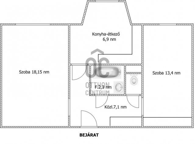 Eladó panellakás, Pakson 37.9 M Ft, 2 szobás