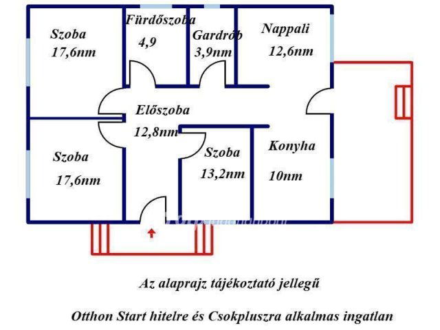 Eladó családi ház, Táborfalván 69.8 M Ft, 4 szobás