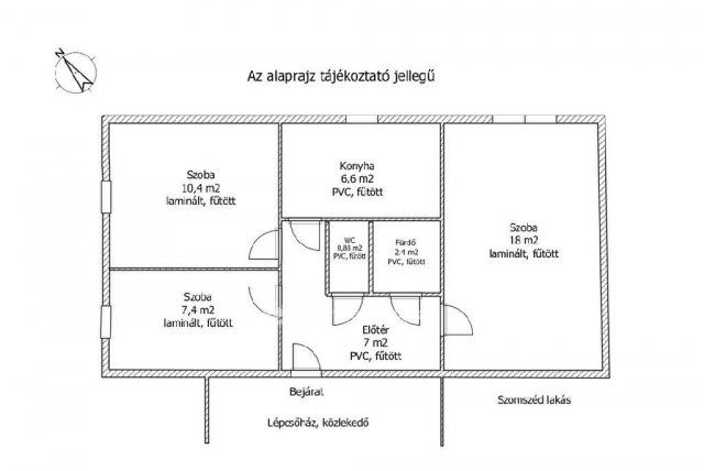 Eladó panellakás, Győrött 48.1 M Ft, 1+2 szobás