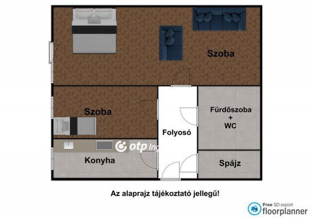 Eladó téglalakás, Debrecenben 49.9 M Ft, 1+1 szobás