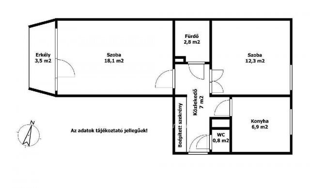 Eladó panellakás, Siófokon 47.5 M Ft, 2 szobás