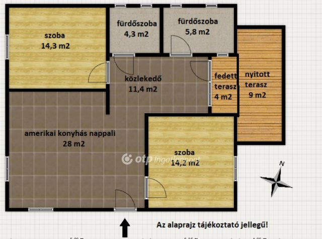 Eladó téglalakás, Veszprémben 76 M Ft, 3 szobás