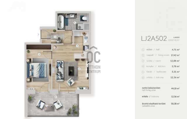 Eladó téglalakás, Budapesten, XIII. kerületben 88.99 M Ft