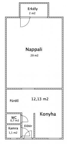 Eladó téglalakás, Ajkán 28.9 M Ft, 1 szobás