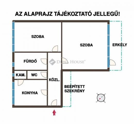 Eladó téglalakás, Monoron 56.9 M Ft, 2 szobás