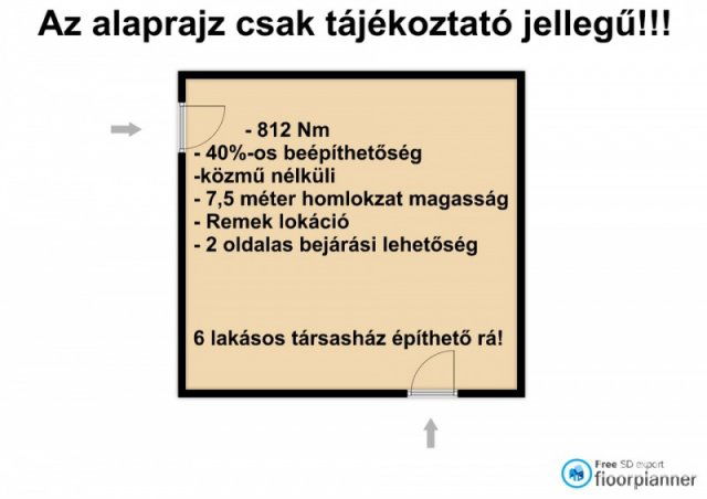Eladó telek, Hódmezővásárhelyen 49.999 M Ft