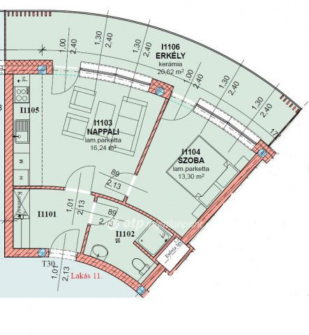 Eladó téglalakás, Ballószögön 89.99 M Ft, 2 szobás