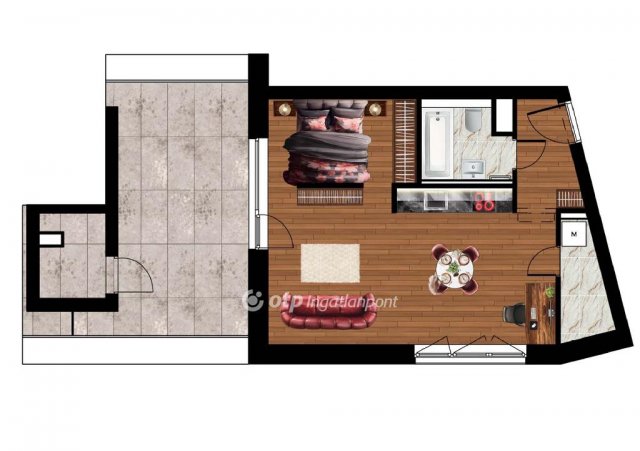 Eladó téglalakás, Dunaföldváron 59.401 M Ft, 1 szobás