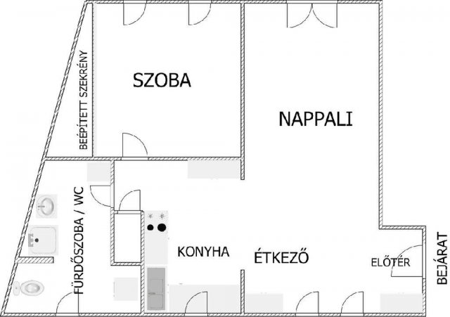 Eladó téglalakás, Egerben 56.9 M Ft, 2 szobás