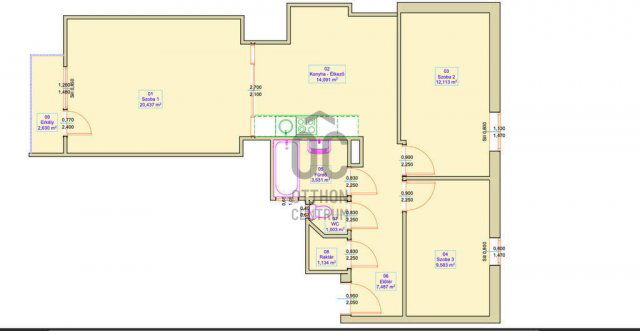 Eladó téglalakás, Budapesten, VII. kerületben 87.6 M Ft