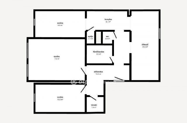 Eladó téglalakás, Nyíregyházán 49.5 M Ft, 3 szobás