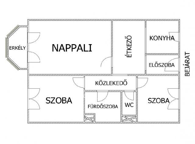 Eladó téglalakás, Egerben 59.5 M Ft, 1+2 szobás