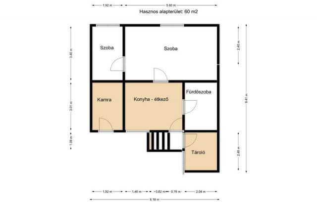 Eladó családi ház, Kocson 17 M Ft, 2 szobás