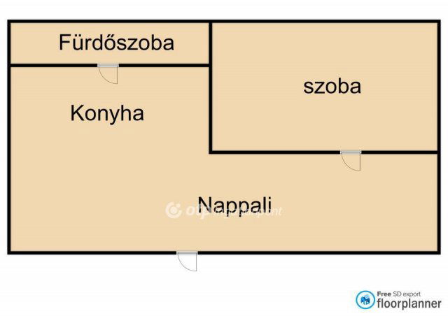 Eladó családi ház, Tégláson 18 M Ft, 1 szobás