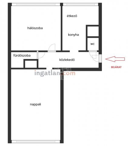 Eladó téglalakás, Szigetszentmiklóson 48.4 M Ft, 2 szobás