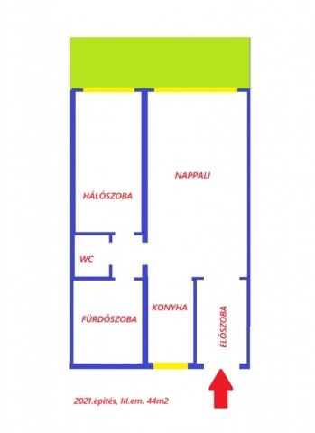 Eladó téglalakás, Budapesten, IV. kerületben 84.9 M Ft, 2 szobás