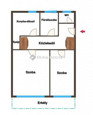 Eladó téglalakás, Sopronban 66.5 M Ft, 2 szobás