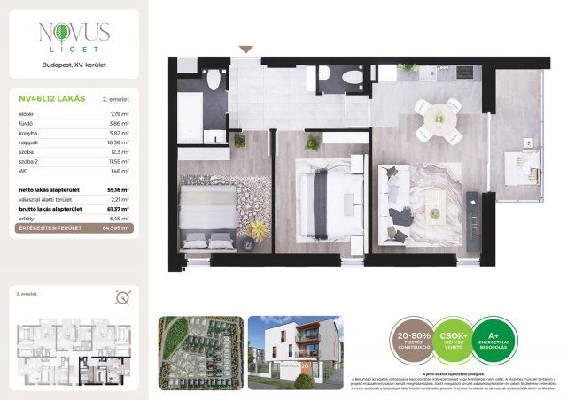 Eladó téglalakás, Budapesten, XV. kerületben, Kékszilva utcában