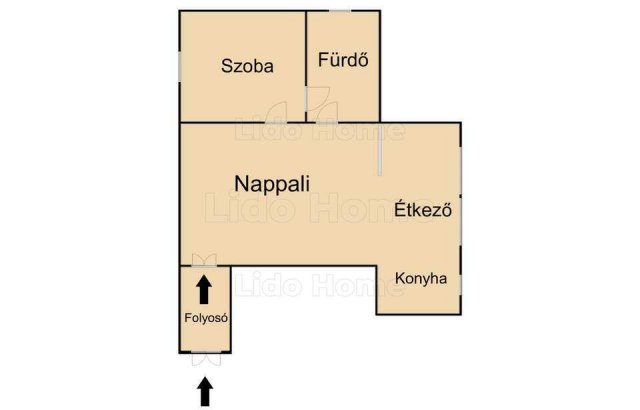 Eladó téglalakás, Pétfürdőn 37.99 M Ft, 2 szobás