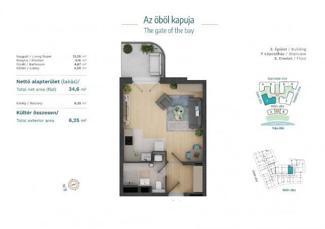 Eladó téglalakás, Budapesten, XIII. kerületben 78 M Ft, 1 szobás