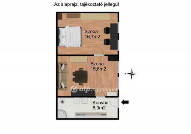 Eladó téglalakás, Budapesten, VII. kerületben 55 M Ft, 2 szobás