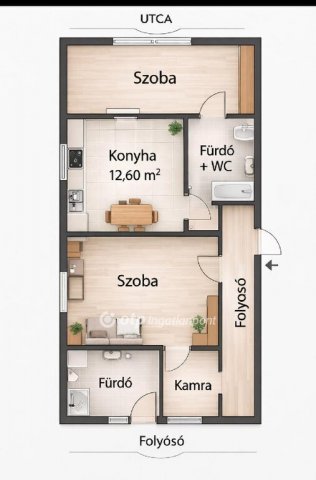 Eladó családi ház, Pusztamagyaródon 10 M Ft, 2 szobás