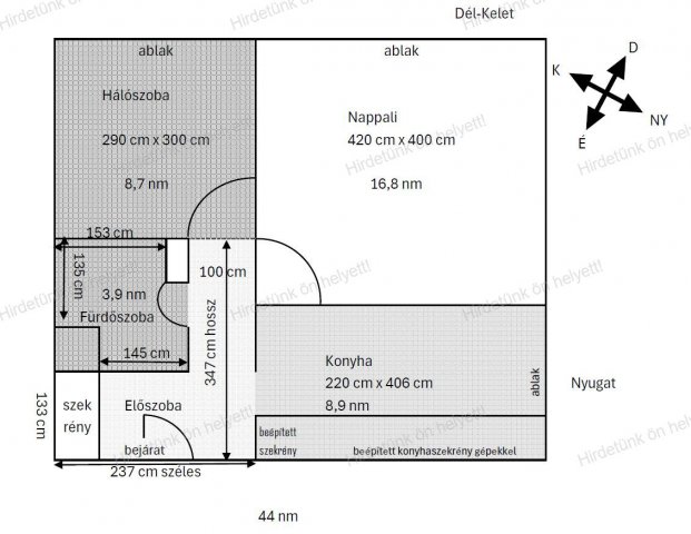 Eladó panellakás, Gödöllőn 54.5 M Ft, 2 szobás