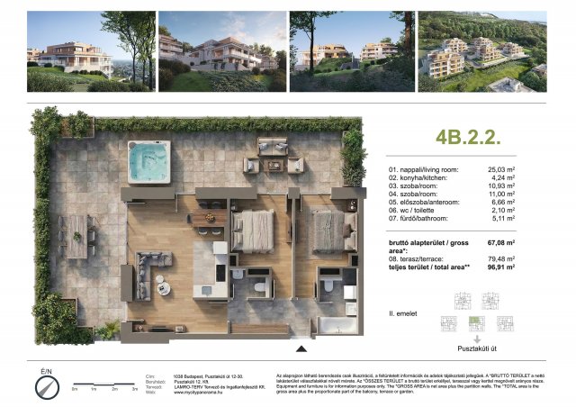 Eladó téglalakás, Budapesten, III. kerületben, Pusztakúti úton