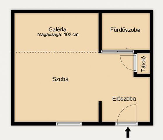 Eladó téglalakás, Budapesten, VI. kerületben 47.9 M Ft, 1 szobás