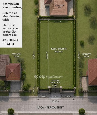 Eladó telek, Zsámbékon 43 M Ft / költözzbe.hu