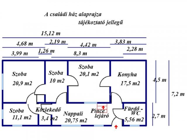 Eladó családi ház, Garán 16 M Ft, 4 szobás
