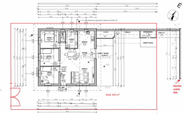 Eladó ikerház, Kakucson 95.99 M Ft, 4 szobás
