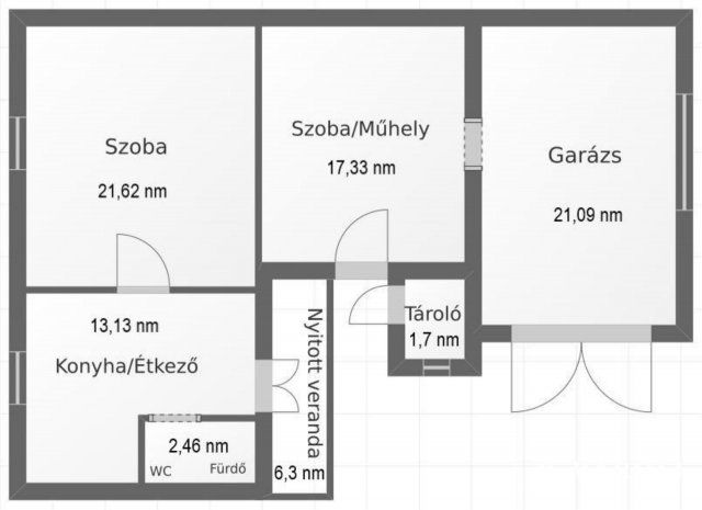 Eladó családi ház, Szécsényen 8.9 M Ft, 1 szobás