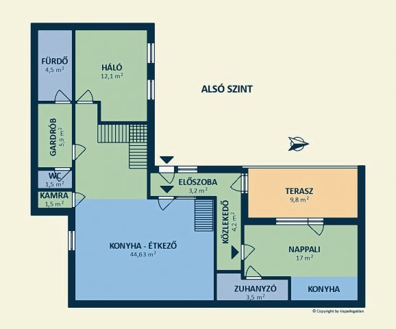 Eladó téglalakás, Budapesten, VI. kerületben, Eötvös utcában