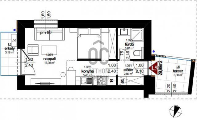 Eladó téglalakás, Kőszegszerdahelyen 34.5 M Ft, 1 szobás