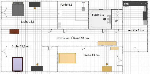 Eladó téglalakás, Budapesten, VIII. kerületben 68.9 M Ft