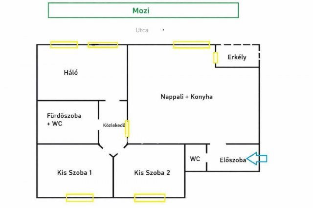 Eladó téglalakás, Berettyóújfaluban 63.9 M Ft, 1+3 szobás
