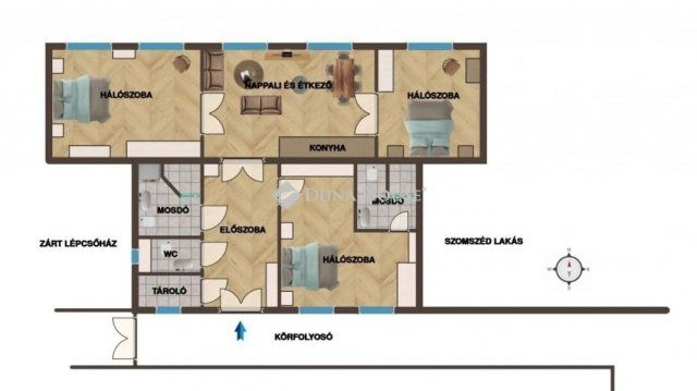 Eladó téglalakás, Budapesten, VI. kerületben 150 M Ft, 4 szobás